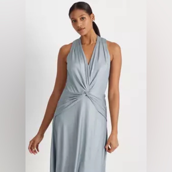 Pastel blue glam from Ralph Lauren ✨✨ NWT Foil-Print Cocktail Dress - Picture 10 of 12